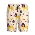 thumbnail image 4 of Wukai Cartoon Poodle Dog Men’s Short Pajama Pants With Pockets Soft Sleep Pj Shorts for Men-Small, 4 of 6