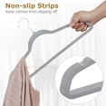 thumbnail image 5 of SuperDeal 100 Pack Velvet Clothes Hangers Non-Slip Slim Hangers Non-Slip Adult Suit Shirts Hangers 360° Swivel Hook, Gray, 5 of 15