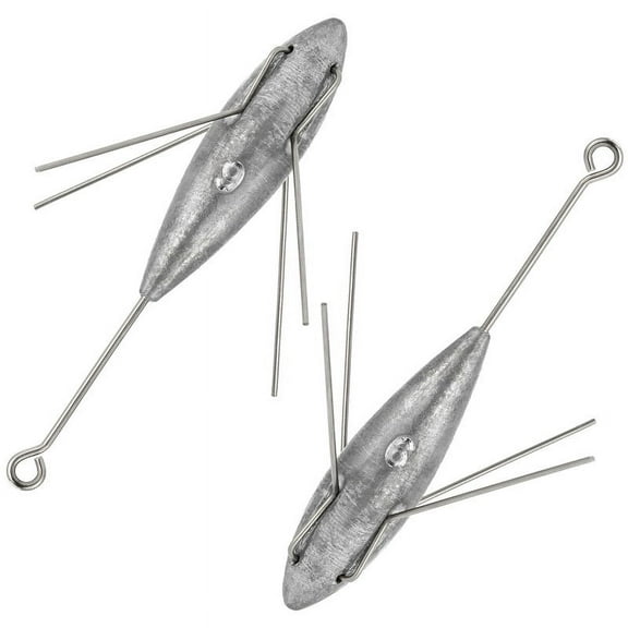 Dr.Fish 2pcs Sputnik Sinker Weights 3 oz for Saltwater Surf Fishing Spider Weights