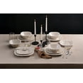 thumbnail image 3 of 222 Fifth Batik Toile Taupe Porcelain 12-Piece Dinnerware Set, with Plates and Bowl, Service for 4, 3 of 10