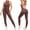 Coffee, variant on Women's Crisscross Backless Sports Romper Long Sleeve Yoga Jumpsuit L-XL