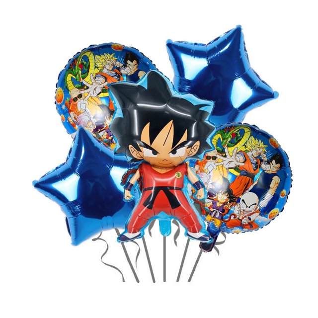 Banner desechable para decoración de tartas, bandera colgante, globos, suministros para fiesta de cumpleaños de Dragon Ball Wukong