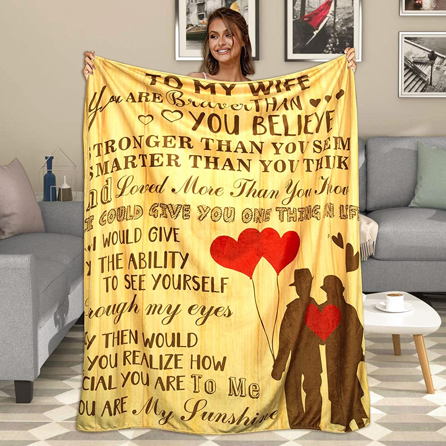 Gifts for Wife to My Wife Blanket 60 x 80