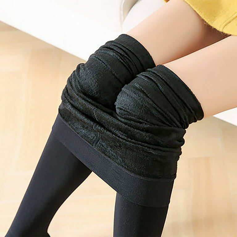 Women Thick Warm Winter Double Lined Stretch Thermal Fleece Tights Pantyhose  aak