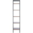 thumbnail image 5 of SAFAVIEH Allaire 5 Tier Leaning Etagere, Honey Brown/Charcoal (16.9 in. W x 14 in. D x 76 in. H), 5 of 12