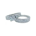 thumbnail image 3 of 2.25ct Princess Cut Cz Engagement Ring Set Sterling Silver Size 10, 3 of 5