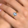 thumbnail image 4 of Gem Stone King 14K Yellow Gold Millennium Blue Mystic Quartz Engagement Ring for Women | 3.60 Cttw | Oval 11X9MM | Gemstone Birthstone | Size 5, 4 of 6
