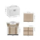 thumbnail image 5 of SONGMICS Joyero de 3 niveles, estuche de viaje con asa, 2 cajones, organizador de joyas con cerradura con espejo, blanco, 5 of 5