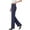 *Dark Blue, variant on Women's High Waisted Pull-On Dress Pants,Straight Leg Work Trousers For Women,Ladies Stretchy Business Office Slacks with Pockets,Black,S-2XL