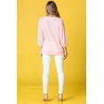 thumbnail image 4 of Eloges Women's Solid Pastel 3/4 Sleeve Drop Shoulder Waffle Knit Top, 4 of 5
