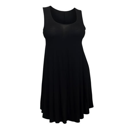 eVogues Apparel - eVogues Plus Size Sleeveless Dress Top Black ...