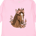thumbnail image 4 of Inktastic Horse Girl Flowered Cute Girls Long Sleeve Toddler T-Shirt, 4 of 5