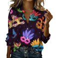 thumbnail image 2 of Shirts for Women Satin Blouses for Women Button Down Shirts Long Sleeve Tops, 2 of 4