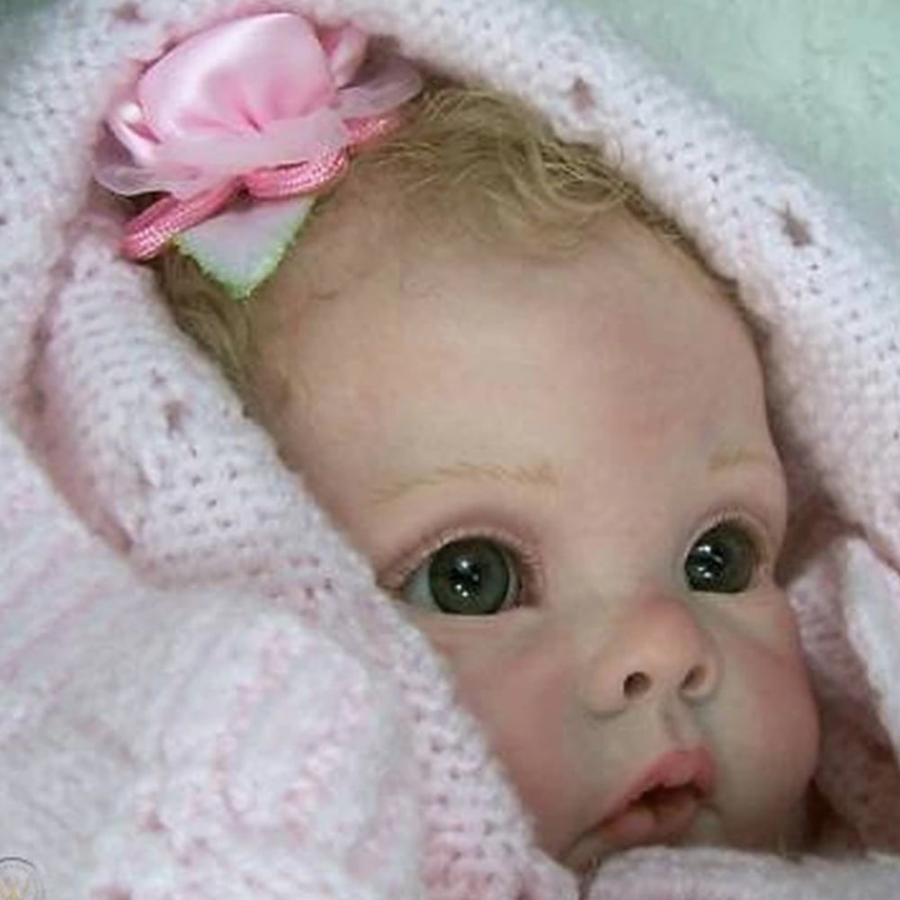 Details about   20'' Unpainted Reborn Newborn Realistic Baby Doll Head All Vinyl DIY Kit To Gift 