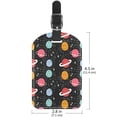 thumbnail image 6 of Square 2Pack PU Leather Outer Space Cruise Luggage Tag with Privacy Cover and Name ID Tag for Travel Handbags Backpacks Luggage Tags, 6 of 6