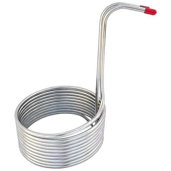 304 Stainless Steel Cooling Coil, 0.4 in / 1 cm Diameter Immersion Wort Chiller for Home Brewing, Rapid Beer Cooling, Compact Design, 13.8 in / 35 cm Height