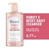 Biore Purify & Reset Daily Face Cleanser, Charcoal and Rose Quartz Face Wash, Purifying Face Wash, 6.77 Oz