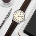 thumbnail image 5 of Watch for Men Minimalist Ultra Thin Wrist Watch Waterproof Quartz Analog Watch with Leather Strap -Gift for Men, 5 of 7