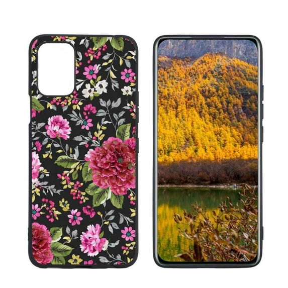 Pretty-floral-purple-3 Phone Case, Degined for LG K53 Case Men Women, Flexible Silicone Shockproof Case for LG K53