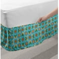 thumbnail image 2 of Moroccan Bed Skirt, Geometric Repetitive Pattern of Eastern Floral and Star Inspired Ornaments, Elastic Bedskirt Dust Ruffle Wrap Around for Bedding Decor, 4 Sizes, Multicolor, by Ambesonne, 2 of 2