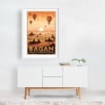 thumbnail image 2 of Explore Bagan: A Timeless Wonder Captured in Art - Old Bagan Mandalay Region Myanmar (Burma) Illustration Travel Poster Sunset Vintage Poster Landscape White Framed Wall Art Print 20 x 30 inches, 2 of 3