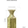 thumbnail image 3 of Hosley Set of 3 Elegant Gold Metal Tall Floor Vases – Decorative Centerpieces for Home, Wedding, and Spa Settings (27.25" H, 21.75" H, 16" H), 3 of 10