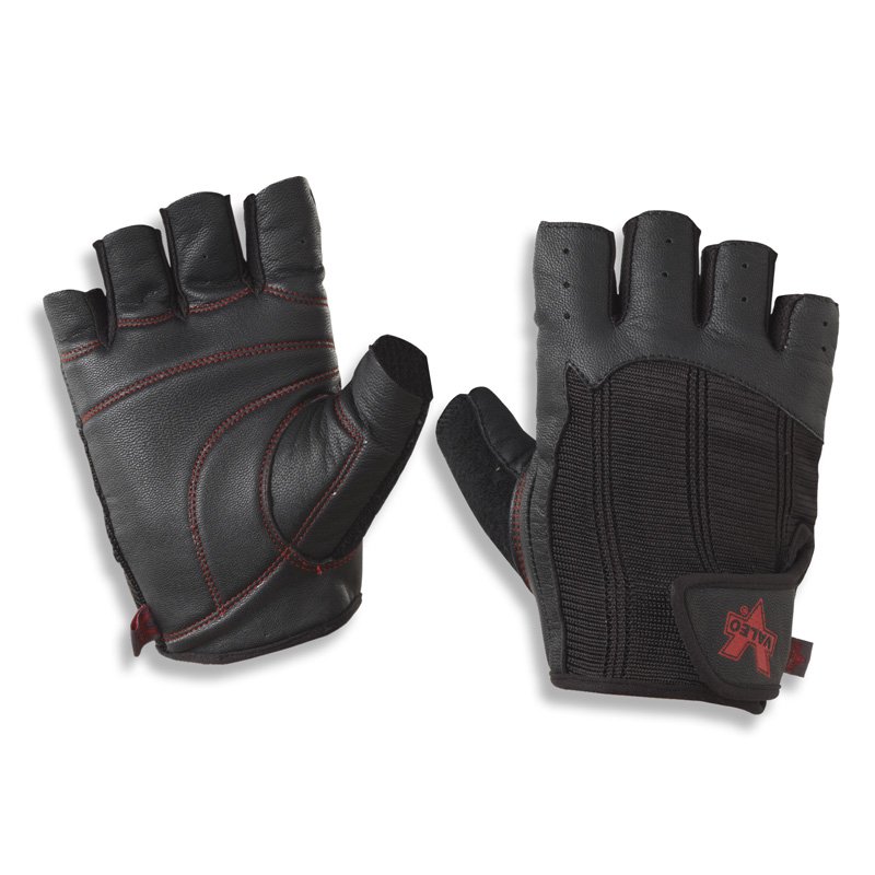 Valeo Ocelot Black Weight Lifting Gloves With Full Palm Protection & Extra Grip for Cross