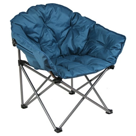 - Club Chair, Steel Frame, Padded Seat