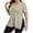 Beige, variant on RYRJJ Womens Plus Size Tops Summer Casual V Neck Short Sleeve Shirts Solid Color Lightweight Split Hem Blouses(Orange,XL)