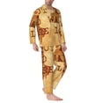 thumbnail image 2 of Yiaed Not All Those Who Wander Are Lost2 Print Men’s Pajamas Set - Long Sleeve Button Down Sleep Shirt and Pajama Bottoms Sleepwear Set Mens Pjs Sets Men's Pajama Bottoms-Large, 2 of 7