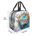 thumbnail image 3 of Easygdp Travel Around The World Bolsa Térmica Premium - Tela Oxford Impermeable, Gran Capacidad, Bolsillo Frontal, Unisex para Trabajo, Escuela, Actividades al Aire Libre y Picnics, 3 of 8