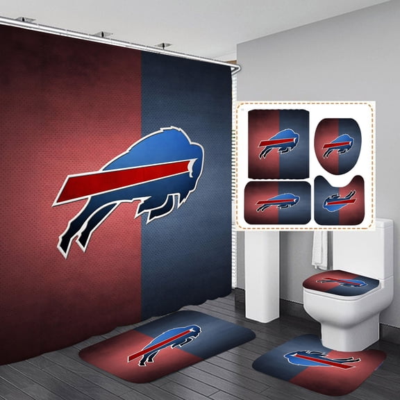 Bills Shower Curtain Bathroom 4 Pieces Set Bathroom Decor 72" x 72"
