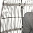 thumbnail image 3 of Aceson Outdoor Wicker Swivel Egg Chair with Cushion, Gray, Dark Gray, and Taupe, 3 of 10