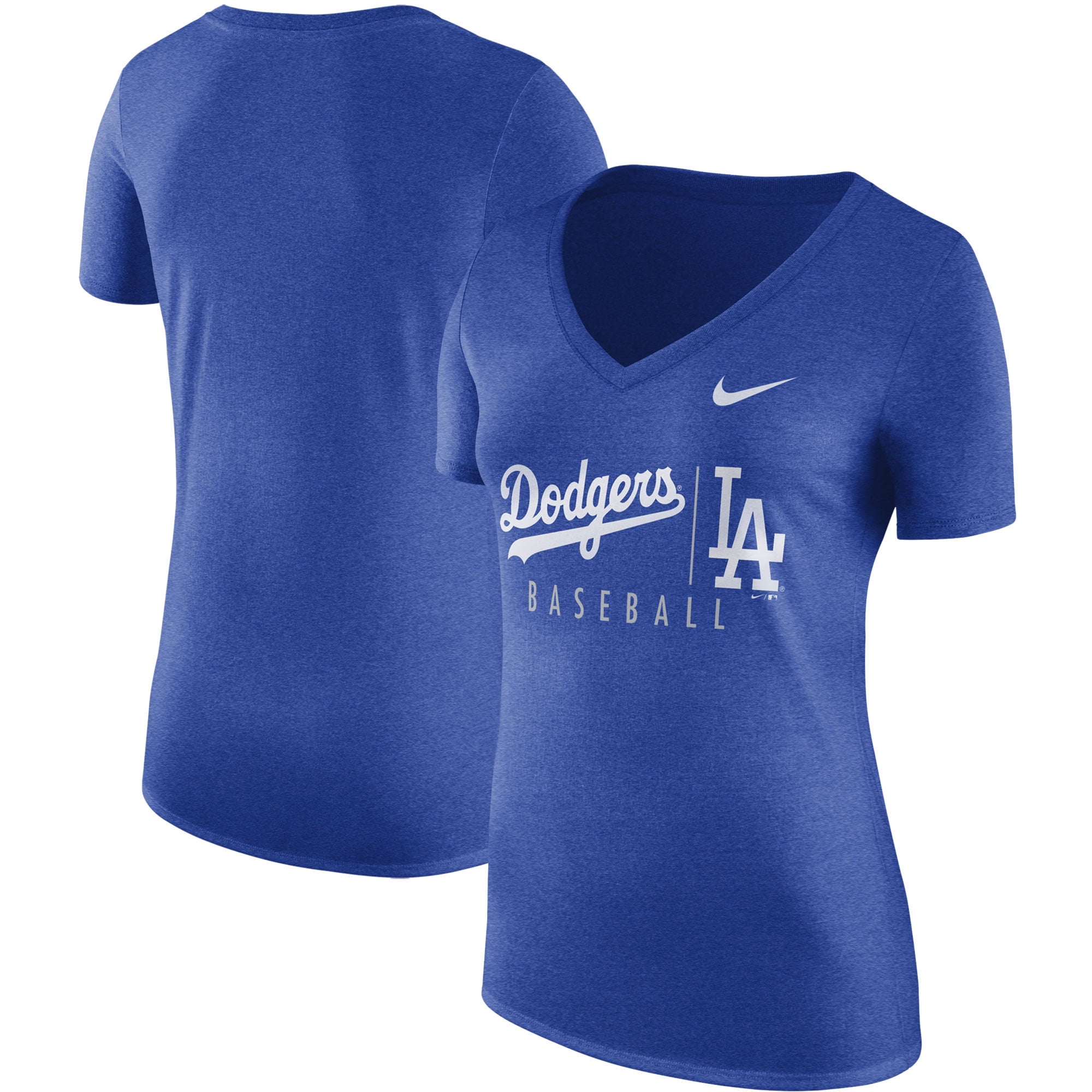 Los Angeles Dodgers Nike Women's Tri-Blend Practice T-Shirt - Royal ...