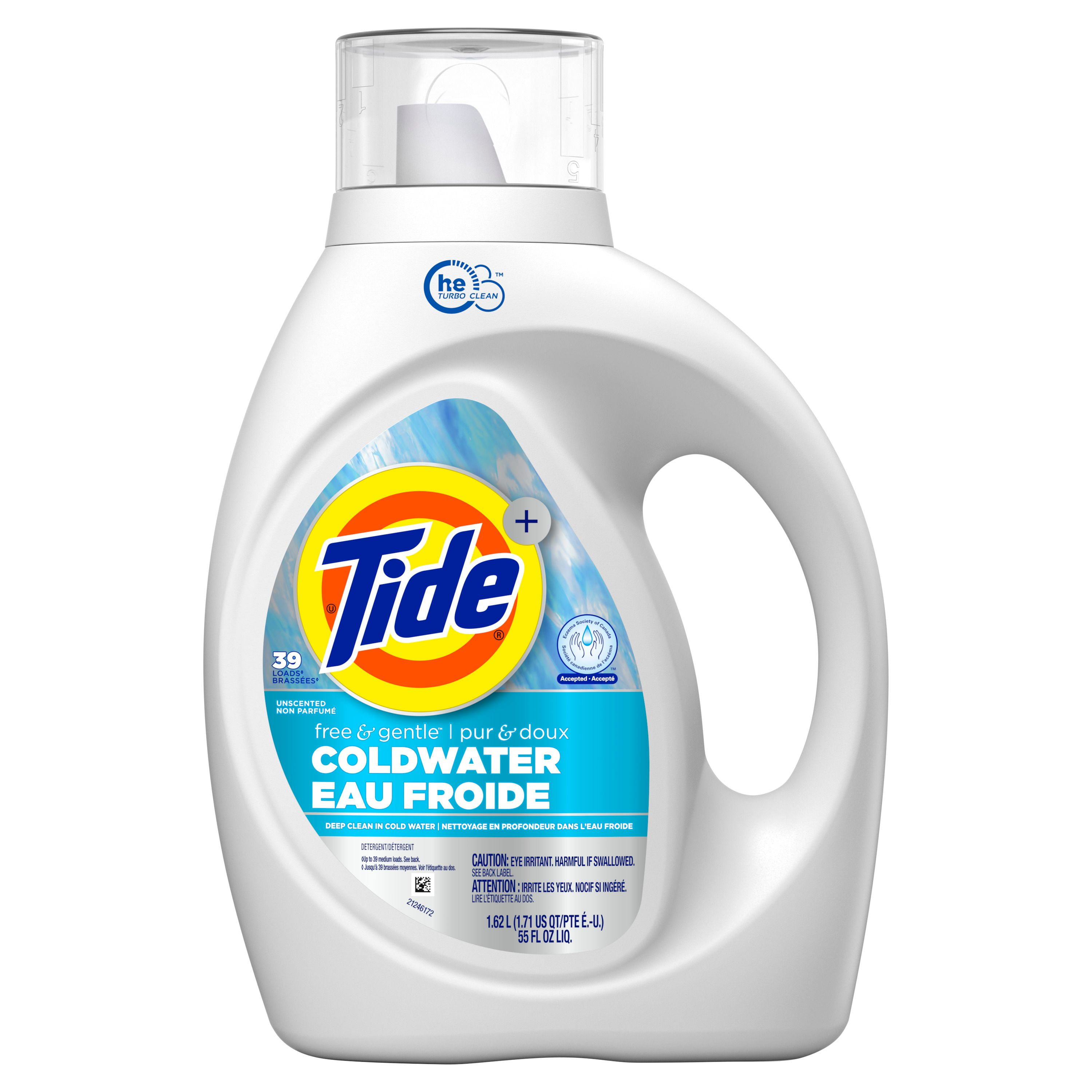 Tide Ultra Coldwater Liquid Laundry Detergent, Original Scent, 1.62 L, 39 Loads, Laundry Detergent Liquid Formulated for Cold Water, TIDE TD LQ HE F&G CW39LD