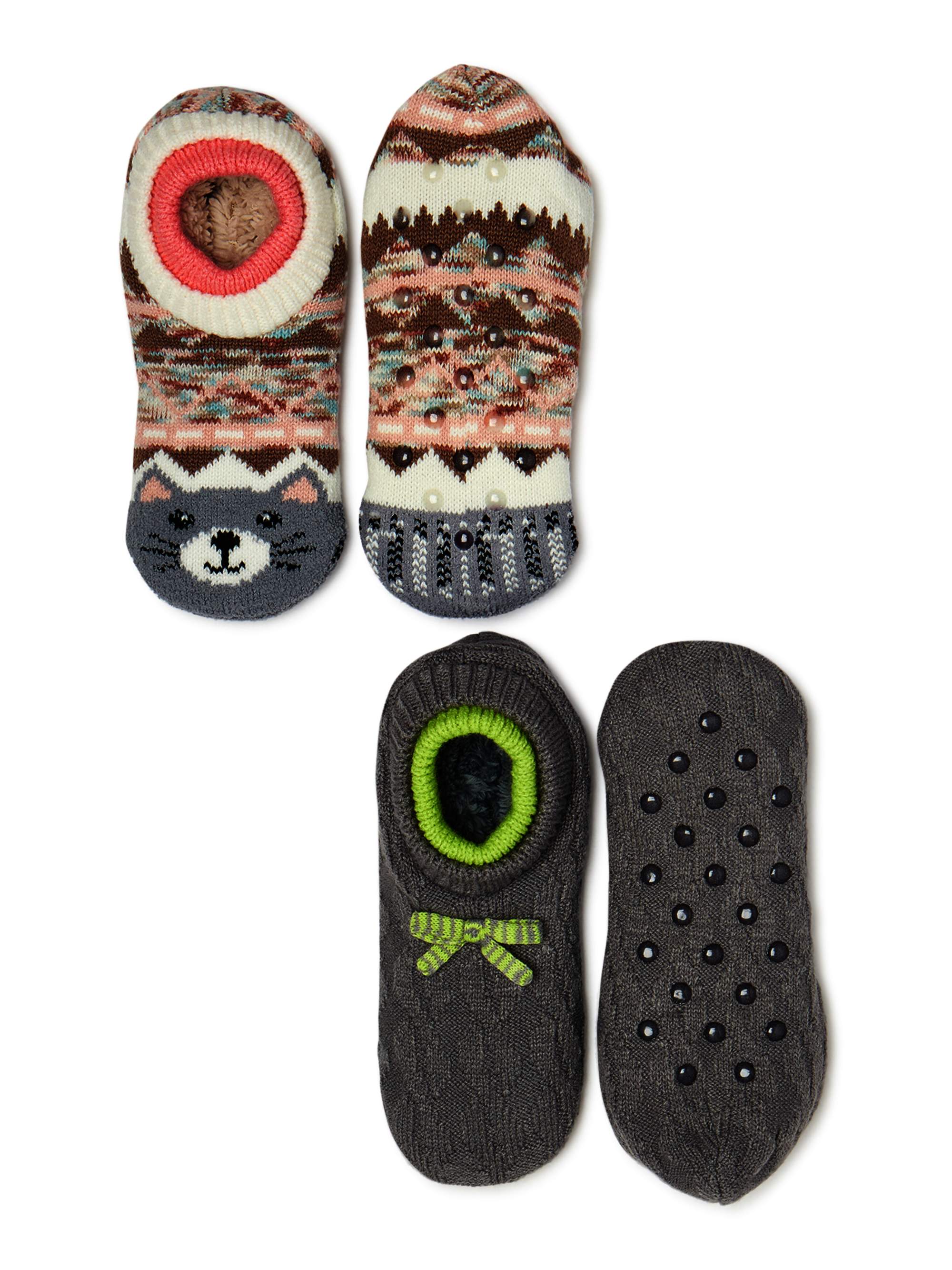 Secret Treasures Women’s Slipper Socks Double Cuffers, 2Pack