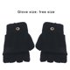 thumbnail image 4 of Soidarity 1 par de guantes de invierno para mantener el calor con solapa, guantes de punto para senderismo al aire libre, mitones sin dedos 2 en 1, rosa Deportes de nieve negro Soidarity OD000499-02, 4 of 6