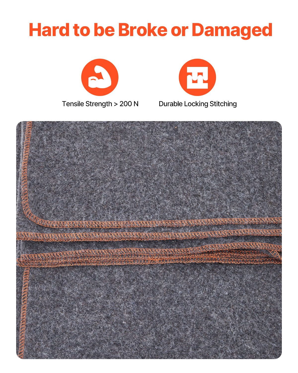 Wool Camping Blanket 64x88 Inch 80% Wool Blend Flame Retardant V-0 for Outdoor Hiking Camping