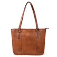 thumbnail image 1 of Bolso de mano de piel de roble para mujer, lavado en color canela, 1 of 7
