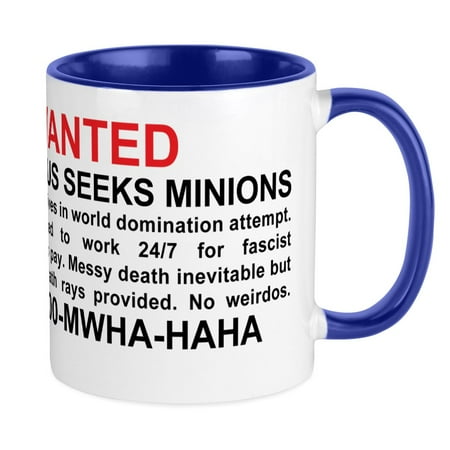 

CafePress - Evil Genius Seeks Minions Mug - Ceramic Coffee Tea Novelty Mug Cup 11 oz