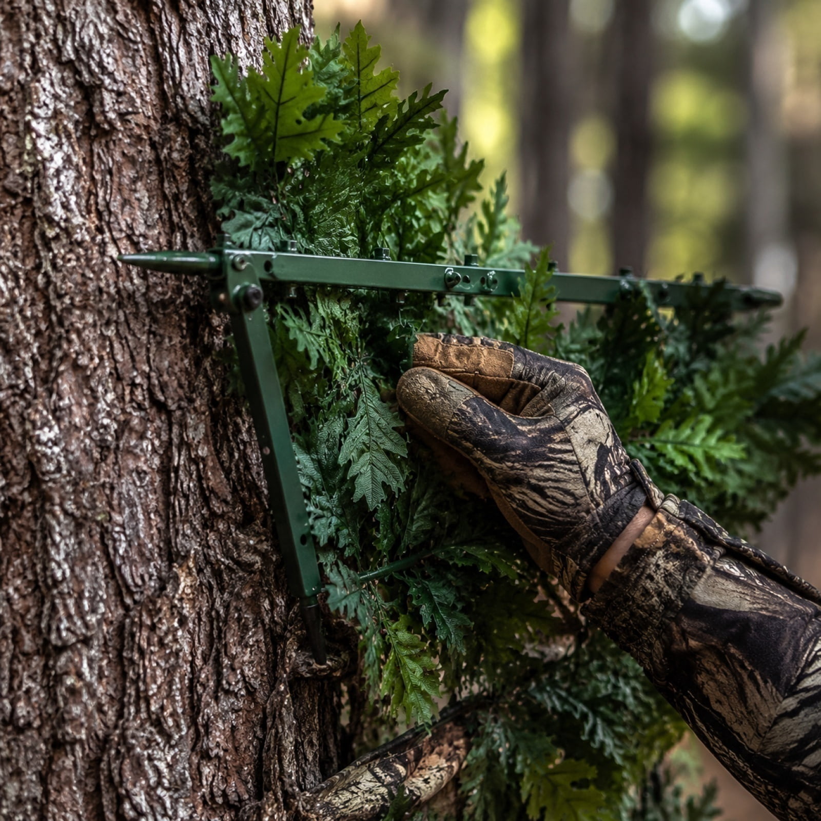 2026 Hunting Camouflage Branch Stand, Screening Stand for Tree Stands, Portable Camo Cover for Hunting Blinds, Outdoor Hunting Accessories