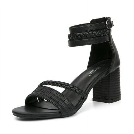 

Braided Ankle Strap Solid Color Chunky Heels Women s for Party Dress Party Wedding Fashion Shoes