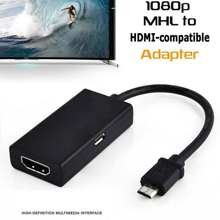 Heayzoki Cable HDMI, teléfono móvil a TV 1080P HDTV HDMI Universal