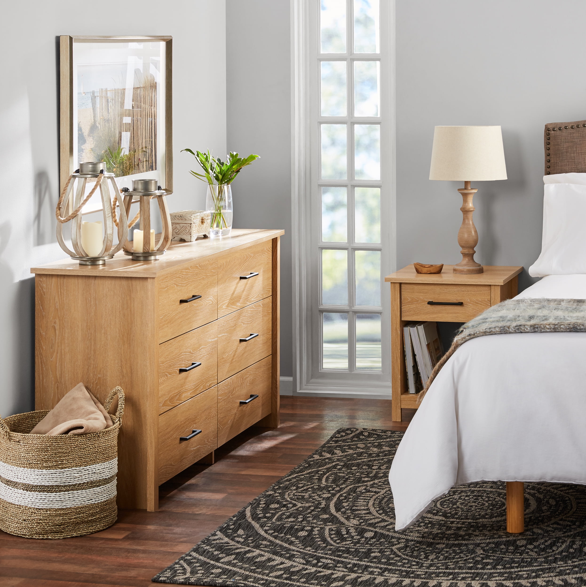 Mainstays Hillside Nightstand Blackwood Finish