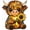 Highland cow, variant on Fountwell Animal Night Light 3D Cute Koala Table Lamp LED Resin Stained Art Lamp for Bedroom Desk