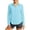 *1-Light Blue, variant on Women's UPF 50+ Long Sleeve Button Down Shirt,Ladies' Casual Sun Protection Collared Blouse,Outdoor Lightweight Sun Shirt For Women,Black,S-3XL