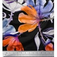 thumbnail image 1 of Soimoi Cotton Poplin Fabric Flower Watercolor Print Fabric by The Yard 42 Inch Wide, 1 of 3