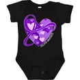 thumbnail image 3 of Inktastic Epilepsy Awareness Purple Ribbon Around Heart Boys or Girls Baby Bodysuit, 3 of 5