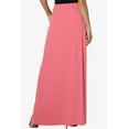 thumbnail image 2 of TheMogan Women's S~3X Drawstring Waist Pocket Drapey Jersey A-Line Long Maxi Skirt, 2 of 7