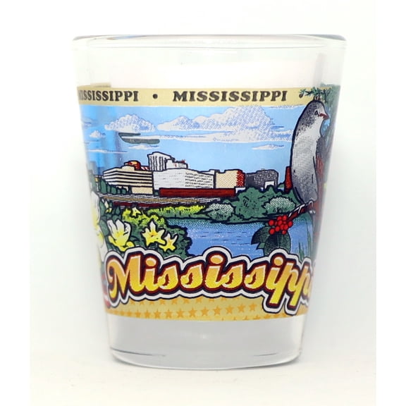 Mississippi ST Wraparnd Shot Glass
